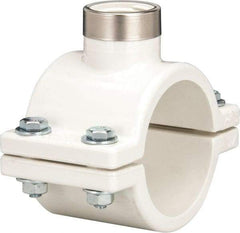 Value Collection - 2 x 3/4" PVC Plastic Pipe Clamp On Saddle with EPDM O-Ring - Schedule 40, Pipe O.D. x SR Fipt End Connections - Apex Tool & Supply