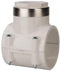 Value Collection - 4 x 2-1/2" PVC Plastic Pipe Clamp On Saddle with EPDM O-Ring - Schedule 40, Pipe O.D. x SR Fipt End Connections - Apex Tool & Supply