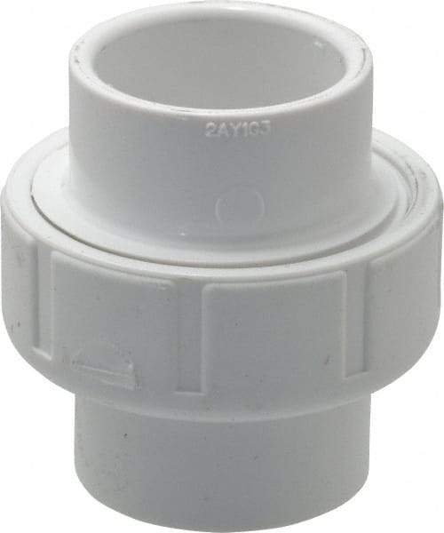 Value Collection - 1" PVC Plastic Pipe Union with EPDM O-Ring - Schedule 40, Slip End Connections - Apex Tool & Supply