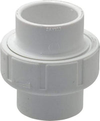 Value Collection - 1" PVC Plastic Pipe Union with EPDM O-Ring - Schedule 40, Slip End Connections - Apex Tool & Supply