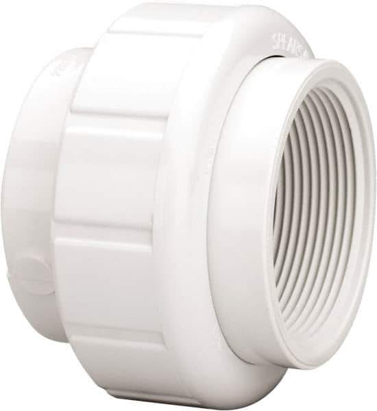 Value Collection - 2" PVC Plastic Pipe Union with EPDM O-Ring - Schedule 40, FIPT x FIPT End Connections - Apex Tool & Supply