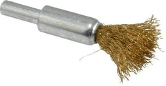 Value Collection - 1/2" Brush Diam, End Brush - Fine Grade, 1/4" Diam Shank, 20,000 Max RPM - Apex Tool & Supply