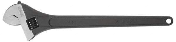 Irwin - 2-7/16" Jaw Capacity, 24" Standard Adjustable Wrench - Chrome Vanadium Steel, Black Finish - Apex Tool & Supply