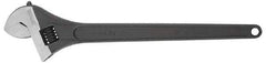 Irwin - 2-7/16" Jaw Capacity, 24" Standard Adjustable Wrench - Chrome Vanadium Steel, Black Finish - Apex Tool & Supply