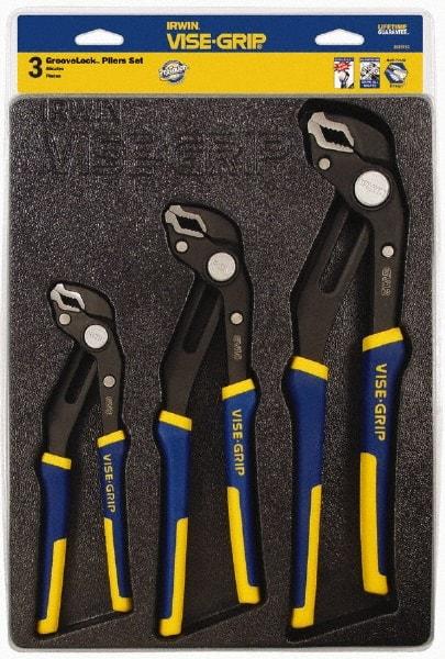 Irwin - 3 Piece GrooveLock Plier Set - Comes in Storage Tray - Apex Tool & Supply