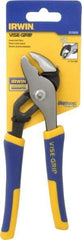 Irwin - 6" OAL, 1" Max Capacity, 4 Position Groove Joint Tongue & Groove Pliers - Serrated Pipe Straight Jaws, Curved Head, ProTouch Handles - Apex Tool & Supply