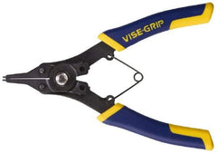 Irwin - 1-19/64" Long Standard Jaw, Snap Ring Plier - 6-1/2" OAL, ProTouch Handle, Plier Head Converts from Internal to External Snap Ring Plier - Apex Tool & Supply