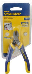 Irwin - 4-1/2" OAL, Diagonal Cutter - 1/2" Jaw Length x 7/64" Jaw Width, Oval Head, ProTouch Handle - Apex Tool & Supply