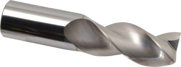 SGS - 1", 2" LOC, 1" Shank Diam, 4-1/2" OAL, 3 Flute, Solid Carbide Square End Mill - Single End, TiB2 Finish, Spiral Flute, 38° Helix, Right Hand Cut, Right Hand Flute, Series 43 - Apex Tool & Supply