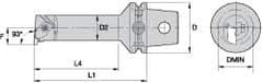 Kennametal - Insert Style NG 3R, 140mm Head Length, Left Hand Cut, Internal Modular Threading Cutting Unit Head - System Size KM63, 22mm Center to Cutting Edge, Series Top Notch - Apex Tool & Supply