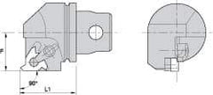 Kennametal - Insert Style LT 16ER, 35mm Head Length, Right Hand Cut, External Modular Threading Cutting Unit Head - System Size KM32, 22mm Center to Cutting Edge, Series LT Threading - Apex Tool & Supply