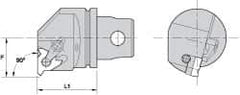 Kennametal - Insert Style LT 16ER, 35mm Head Length, Left Hand Cut, External Modular Threading Cutting Unit Head - System Size KM32, 22mm Center to Cutting Edge, Series LT Threading - Apex Tool & Supply