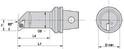 Kennametal - Right Hand Cut, 25mm Min Bore Diam, Size KM32 Steel Modular Boring Cutting Unit Head - 2.3622" Max Bore Depth, Through Coolant, Compatible with DP.. - Apex Tool & Supply