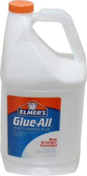 Elmer's - 1 Gal Bottle White All Purpose Glue - 5 min Working Time, Bonds to Ceramic, Fabric, Leather, Paper & Wood - Apex Tool & Supply