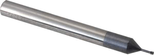Carmex - M2x0.40 Metric Coarse, 0.061" Cutting Diam, 3 Flute, Solid Carbide Helical Flute Thread Mill - Internal Thread, 0.18" LOC, 2-1/2" OAL, 1/4" Shank Diam - Apex Tool & Supply