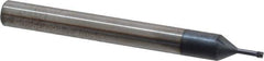 Carmex - M2.5x0.45 Metric Coarse, 0.077" Cutting Diam, 3 Flute, Solid Carbide Helical Flute Thread Mill - Internal Thread, 0.22" LOC, 2-1/2" OAL, 1/4" Shank Diam - Apex Tool & Supply
