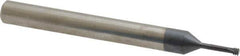 Carmex - M3x0.50 Metric Coarse, 0.093" Cutting Diam, 3 Flute, Solid Carbide Helical Flute Thread Mill - Internal Thread, 0.37" LOC, 2-1/2" OAL, 1/4" Shank Diam - Apex Tool & Supply