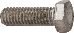 Value Collection - 3/8-16 UNC, 1-1/8" Length Under Head Hex Head Cap Screw - Fully Threaded, Grade 18-8 Stainless Steel, Uncoated, 9/16" Hex - Apex Tool & Supply