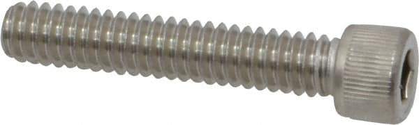 Value Collection - 1/4-20 UNC Hex Socket Drive, Socket Cap Screw - Grade 18-8 Stainless Steel, Uncoated, 1-3/8" Length Under Head - Apex Tool & Supply