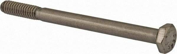 Value Collection - 1/4-20 UNC, 3-1/4" Length Under Head Hex Head Cap Screw - Partially Threaded, Grade 18-8 Stainless Steel, Uncoated, 7/16" Hex - Apex Tool & Supply
