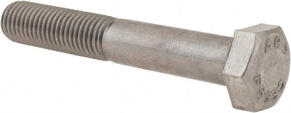 Value Collection - 5/16-24 UNF, 2" Length Under Head Hex Head Cap Screw - Partially Threaded, Grade 18-8 Stainless Steel, Uncoated, 1/2" Hex - Apex Tool & Supply