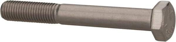 Value Collection - 5/16-24 UNF, 2-1/2" Length Under Head Hex Head Cap Screw - Partially Threaded, Grade 18-8 Stainless Steel, Uncoated, 1/2" Hex - Apex Tool & Supply