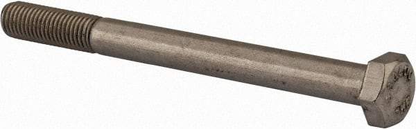 Value Collection - 5/16-24 UNF, 3-1/2" Length Under Head Hex Head Cap Screw - Partially Threaded, Grade 18-8 Stainless Steel, Uncoated, 1/2" Hex - Apex Tool & Supply
