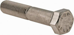 Value Collection - 3/8-24 UNF, 2" Length Under Head Hex Head Cap Screw - Partially Threaded, Grade 18-8 Stainless Steel, Uncoated, 9/16" Hex - Apex Tool & Supply