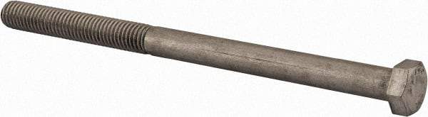 Value Collection - 1/2-13 UNC, 7-1/2" Length Under Head Hex Head Cap Screw - Partially Threaded, Grade 18-8 Stainless Steel, Uncoated, 3/4" Hex - Apex Tool & Supply