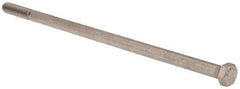 Value Collection - 1/2-13 UNC, 12" Length Under Head Hex Head Cap Screw - Partially Threaded, Grade 18-8 Stainless Steel, Uncoated, 3/4" Hex - Apex Tool & Supply