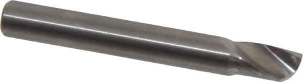 Onsrud - 1/4" Cutting Diam x 3/8" Length of Cut, 1 Flute, Upcut Spiral Router Bit - Uncoated, Right Hand Cut, Solid Carbide, 2" OAL x 1/4" Shank Diam, Single Edge, 22° Helix Angle - Apex Tool & Supply