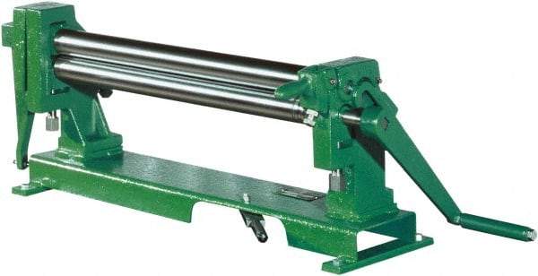Tennsmith - 28 Gauge Max Stainless Steel Capacity, 24 Inch Max Forming Width, Bench Machine, Manual Slip Roll - 38 Inch Overall Width, x 19 Inch Overall Height, 2 Inch Slip Roll Diameter, 3/16, 1/4, 5/16 Inch Wire Groove Width - Apex Tool & Supply