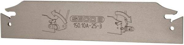Seco - 0.984" Blade Height, 3/32" Blade Width, 5.91" OAL, Neutral Cut, Double End Indexable Cut-Off Blade - 2" Max Depth of Cut, 150.10A Blade, 150.10 Series - Apex Tool & Supply
