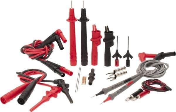 Fluke - 11 Piece, Test Lead Set - 600 Volt Max - Apex Tool & Supply
