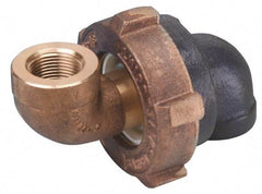 Barco - 3-1/2" Pipe, 3-1/2" Flange Thickness, 90° Casing, 90° Ball Swivel Joint - Bronze Ball & Nut with Iron Body, 340 psi Water, 240 psi Steam, Size Code 16, NPT Ends - Apex Tool & Supply
