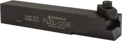 Tool-Flo - External Thread, Left Hand Cut, 3/4" Shank Width x 3/4" Shank Height Indexable Threading Toolholder - 4-1/2" OAL, FL 3R Insert Compatibility, FLE Toolholder, Series FLEL - Apex Tool & Supply
