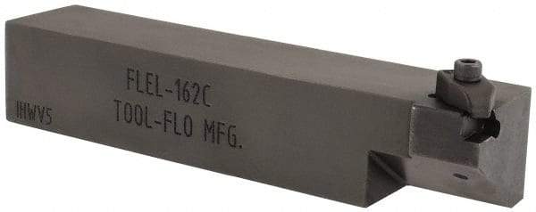 Tool-Flo - External Thread, Left Hand Cut, 1" Shank Width x 1" Shank Height Indexable Threading Toolholder - 5" OAL, FL 2R Insert Compatibility, FLE Toolholder, Series FLEL - Apex Tool & Supply