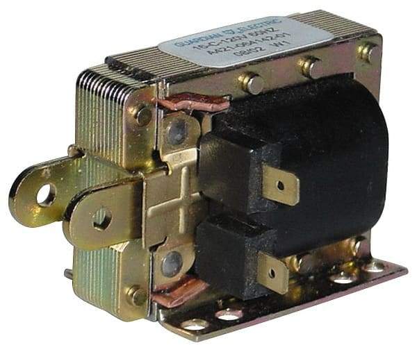 Guardian Electric - 2,000 Milliamp, 1/8 to 1 Inch Stroke, Push Force, Laminated Electrical Solenoid - 120 VAC Volt, Quick Connect, 2-1/2 Inch Long, 1.062 Inch Extended Length - Apex Tool & Supply