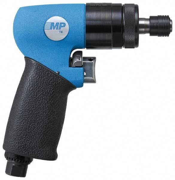Master Power - 1/4" Bit Holder, 1,100 RPM, Pistol Grip Handle Air Screwdriver - 85 (Soft Pull) & 120 (Hard Slam) In/Lb Torque, 22 CFM - Apex Tool & Supply