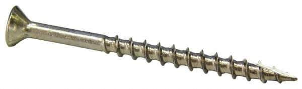 Value Collection - #10 Flat Head, Square Drive Stainless Steel Deck Screw - 4" OAL, Grade 305, Type 17 Point - Apex Tool & Supply