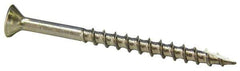 Value Collection - #6 Flat Head, Square Drive Stainless Steel Deck Screw - 1-5/8" OAL, Grade 305, Type 17 Point - Apex Tool & Supply