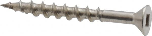 Value Collection - #8 Flat Head, Square Drive Stainless Steel Deck Screw - Apex Tool & Supply