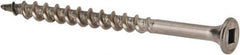 Value Collection - #8 Flat Head, Square Drive Stainless Steel Deck Screw - 2-1/2" OAL, Grade 305, Type 17 Point - Apex Tool & Supply