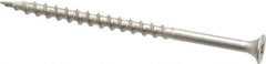 Value Collection - #8 Flat Head, Square Drive Stainless Steel Deck Screw - 3" OAL, Grade 305, Type 17 Point - Apex Tool & Supply