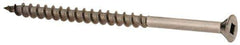 Value Collection - #10 Flat Head, Square Drive Stainless Steel Deck Screw - 3-1/2" OAL, Grade 305, Type 17 Point - Apex Tool & Supply
