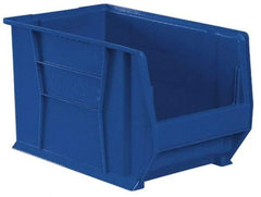 Akro-Mils - 200 Lb. Load Capacity, 20" Deep, Yellow Polymer Hopper Stacking Bin - 6" High x 12-3/8" Wide x 20" Long - Apex Tool & Supply