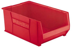 Akro-Mils - 300 Lb. Load Capacity, 29-1/4" Deep, Red Polymer Hopper Stacking Bin - 12" High x 18-3/8" Wide x 29-1/4" Long - Apex Tool & Supply