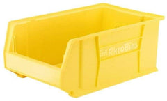 Akro-Mils - 300 Lb. Load Capacity, 29-1/4" Deep, Yellow Polymer Hopper Stacking Bin - 12" High x 18-3/8" Wide x 29-1/4" Long - Apex Tool & Supply