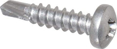 Value Collection - #6, Pan Head, Phillips Drive, 5/8" Length Under Head, #2 Point, Self Drilling Screw - Grade 410 Stainless Steel - Apex Tool & Supply
