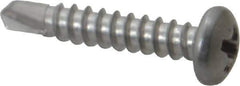 Value Collection - #6, Pan Head, Phillips Drive, 3/4" Length Under Head, #2 Point, Self Drilling Screw - Grade 410 Stainless Steel - Apex Tool & Supply
